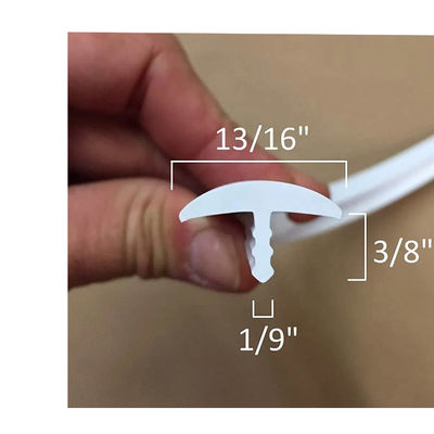 Rubber Edge Protector Plastic Trim T Molding 3/4" or Customized for Customer's Request